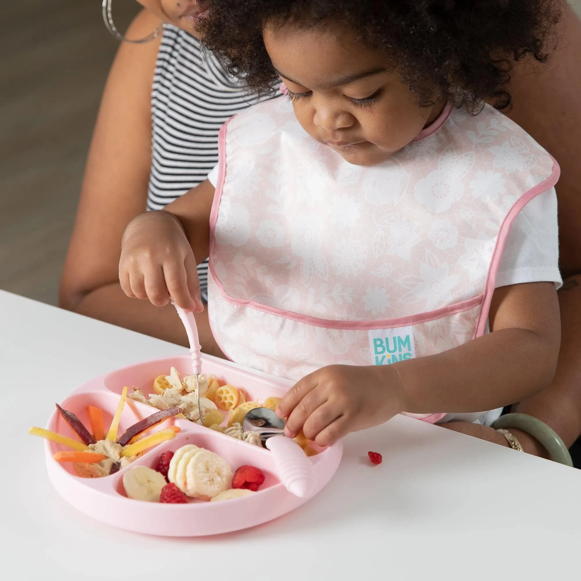 Black + White Mickey Mouse Icon Sleeved Bib