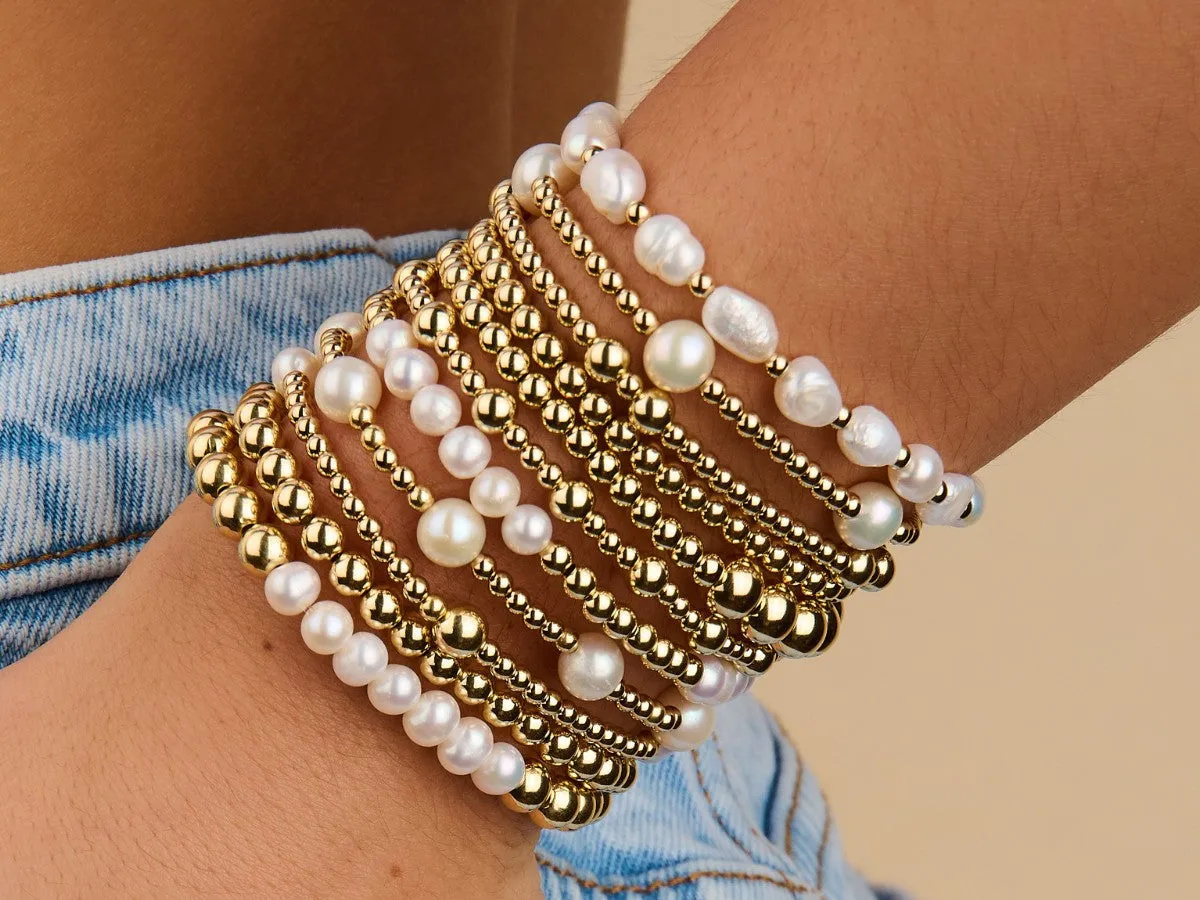 8-Pearl Bracelet with 3mm Beads