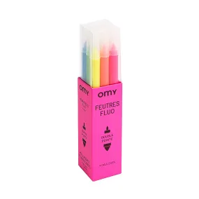 Set Of 9 Bright Neon Markers