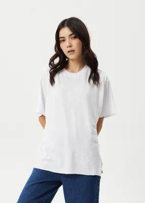 Oversized Short Sleeve Ruffle Camiseta