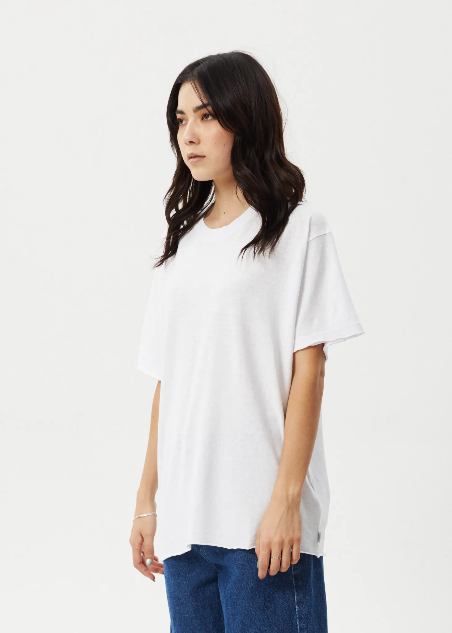 Oversized Short Sleeve Ruffle Camiseta