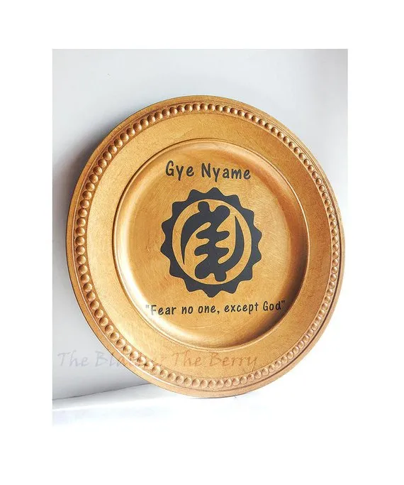 Gold Acrylic African Charger Plate 13 inch Home Decoration Christmas Kwanzaa