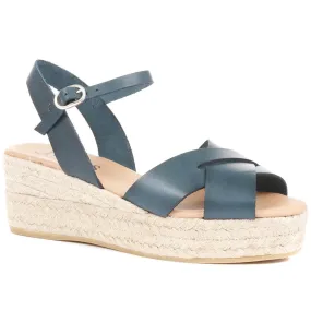 Alaina Leather Wedge Espadrilles - ALAINA / 322 056