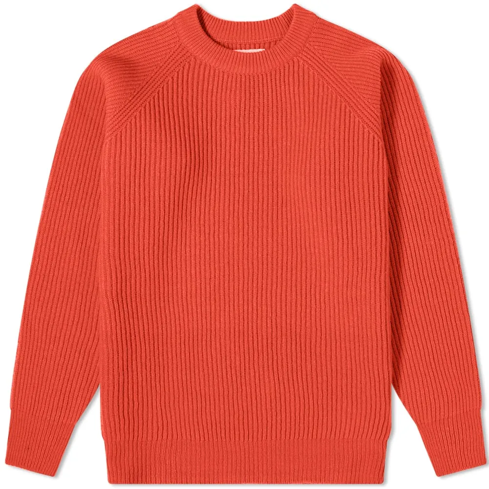 Albam Seamless Ribbed Crew SweatRed