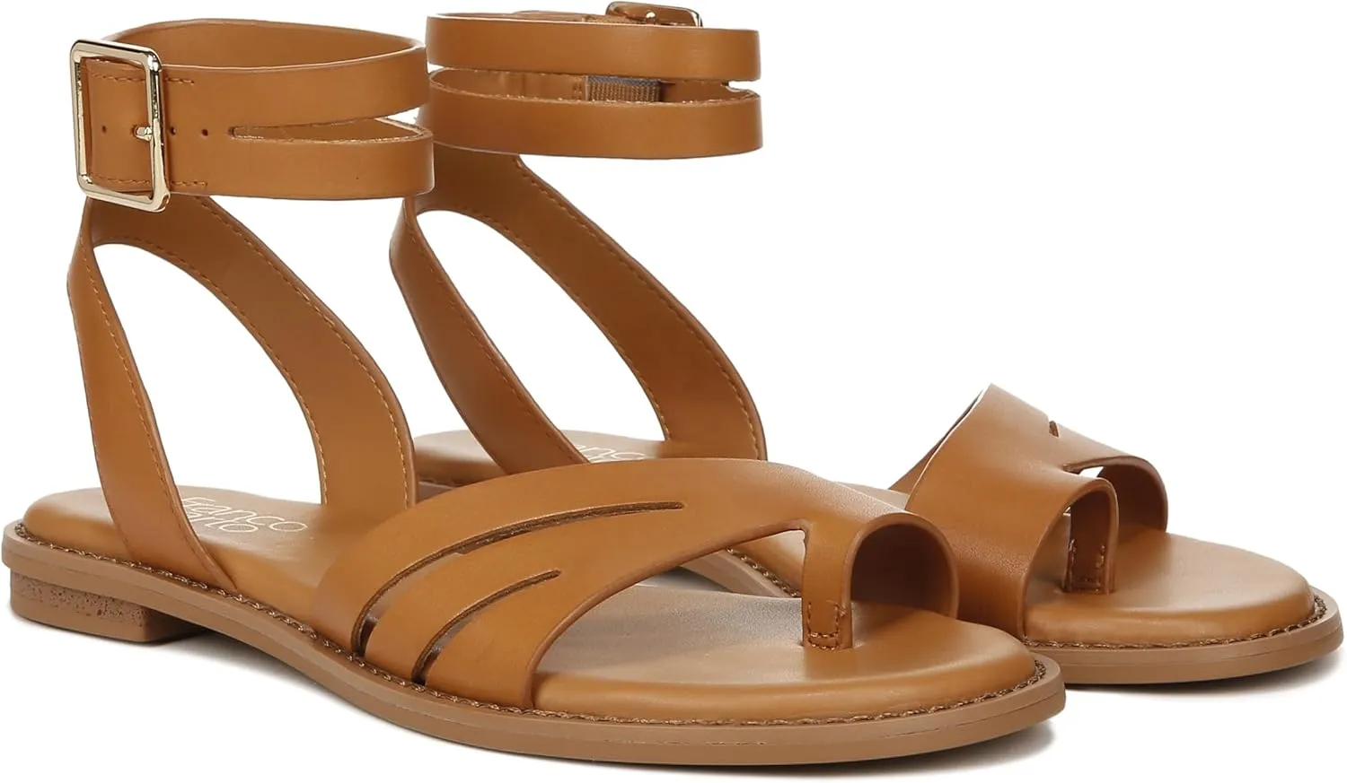 Flat Ankle Strap Sandals for Women by Franco Sarto