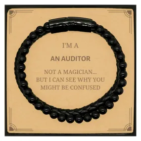 Sarcastic Stone Leather Bracelets for Auditor - Birthday Christmas Gift