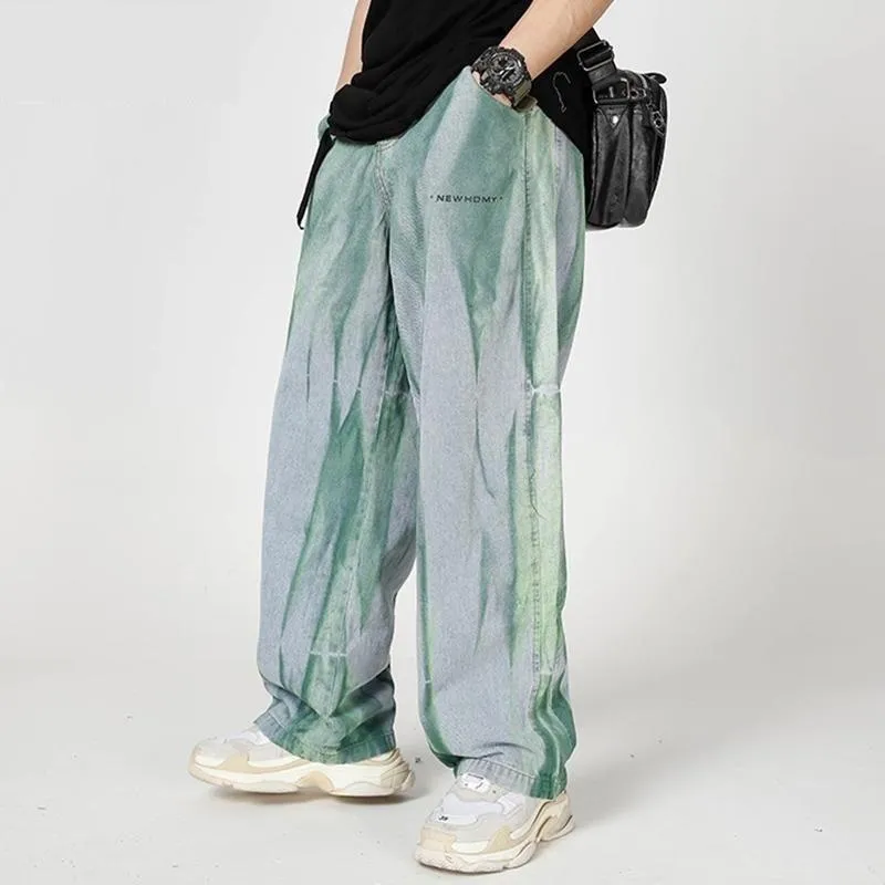 Men's Tie Dye Streetwear Baggy Denim Pant