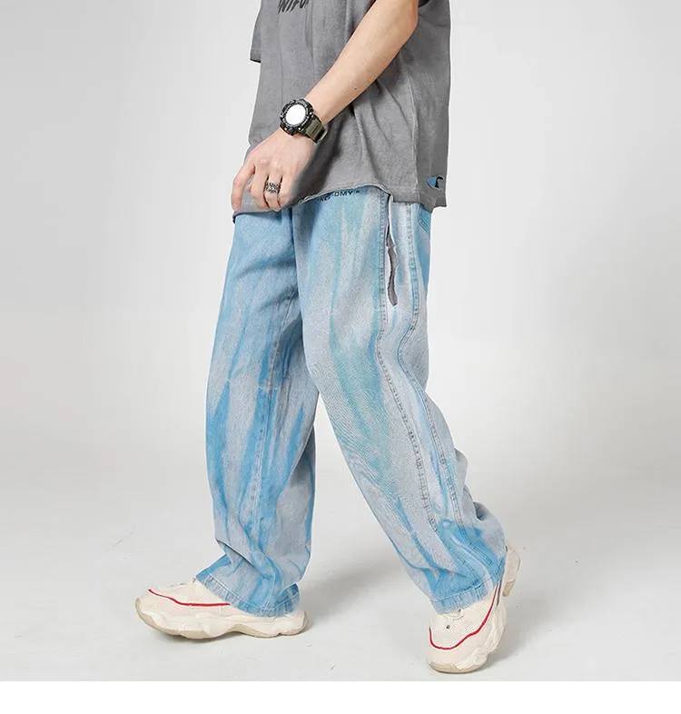 Men's Tie Dye Streetwear Baggy Denim Pant