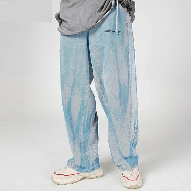 Men's Tie Dye Streetwear Baggy Denim Pant