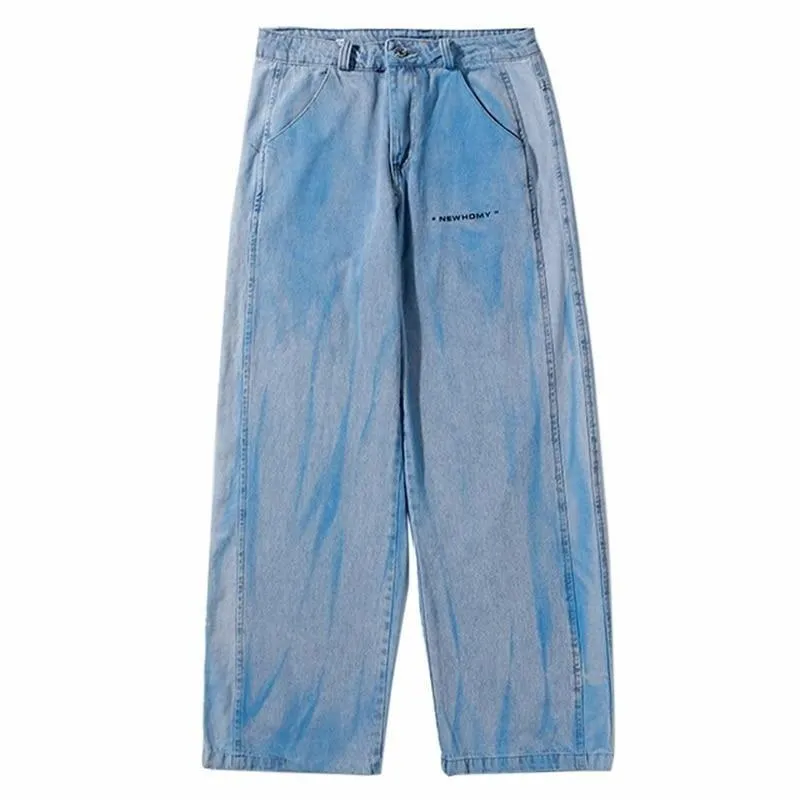 Men's Tie Dye Streetwear Baggy Denim Pant