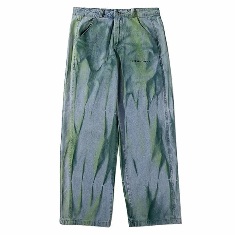 Men's Tie Dye Streetwear Baggy Denim Pant