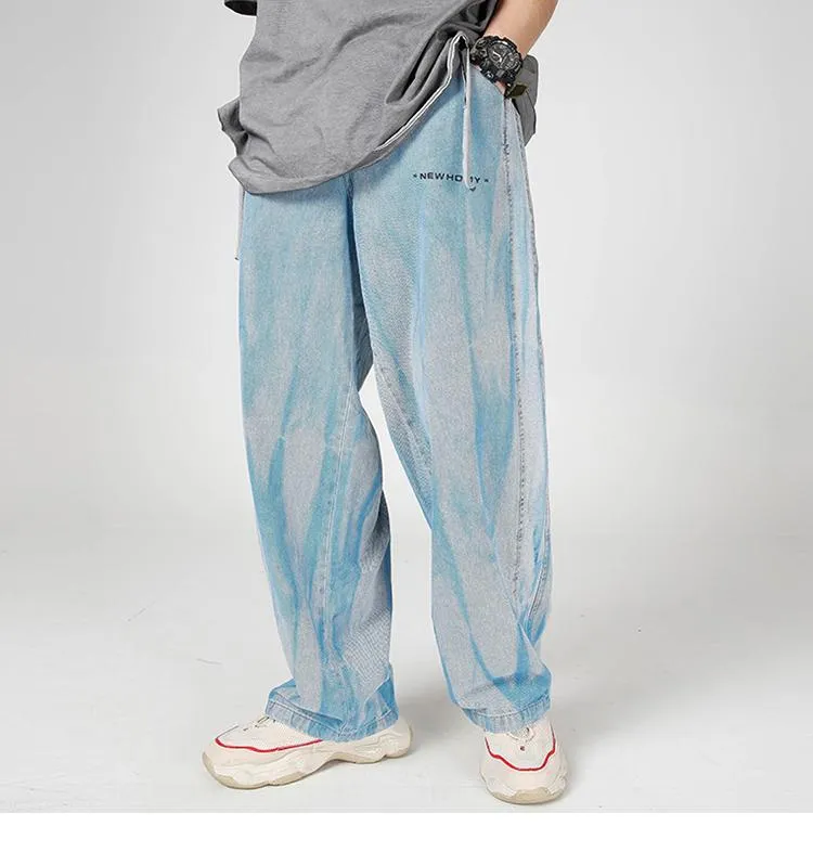 Men's Tie Dye Streetwear Baggy Denim Pant