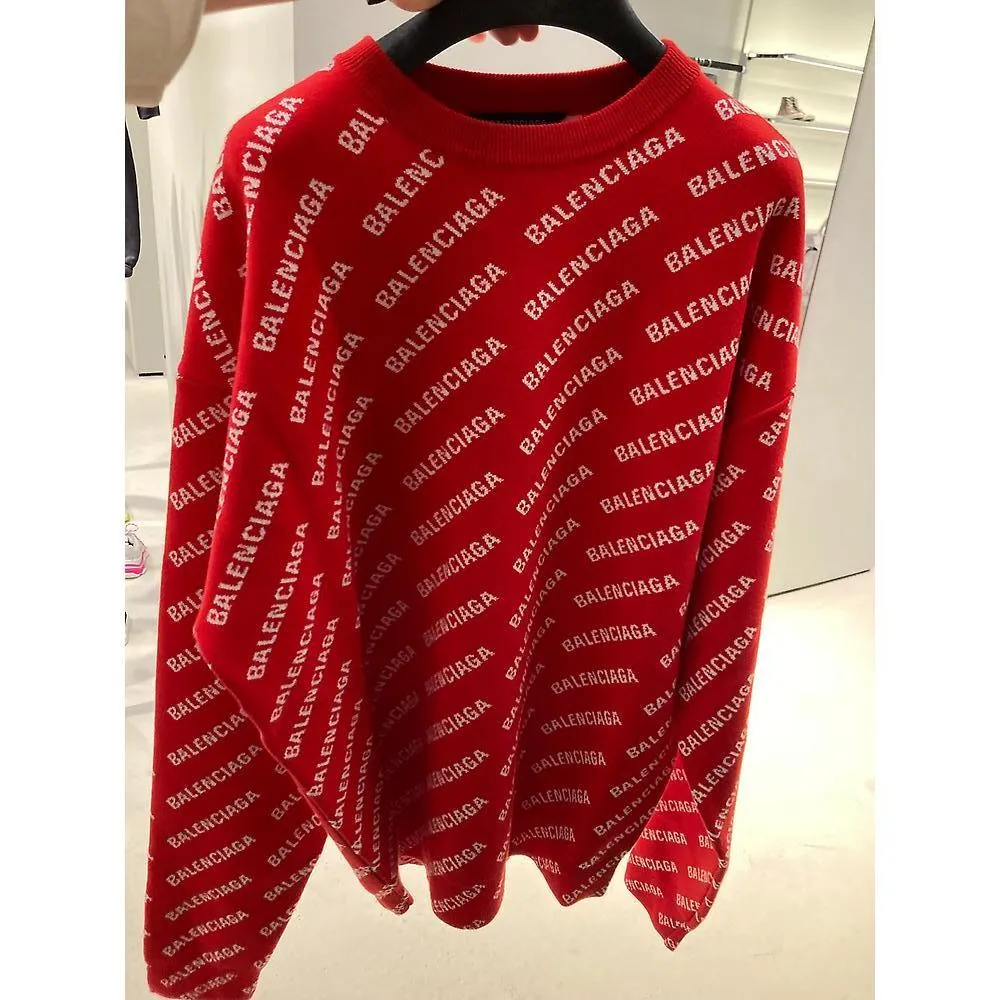 Balenciaga Crew Neck Monogram Unisex Street