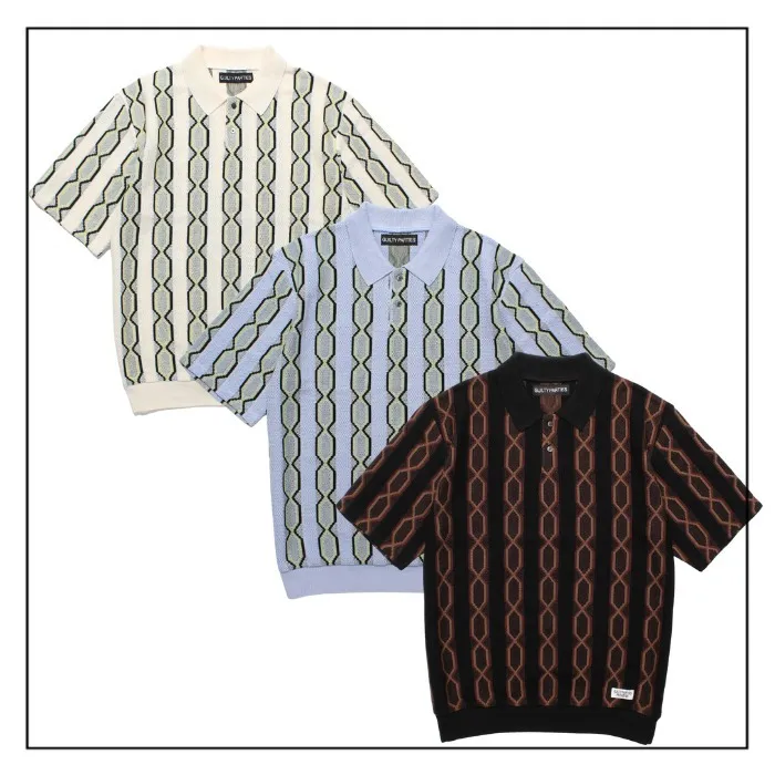 Bi-color Stripes Short Sleeves by WACKO MARIA