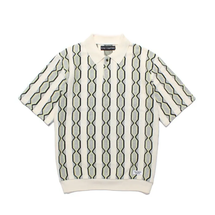 Bi-color Stripes Short Sleeves by WACKO MARIA