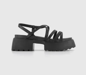 Black Chunky Multi Strap Maverick Sandals from Women's Office