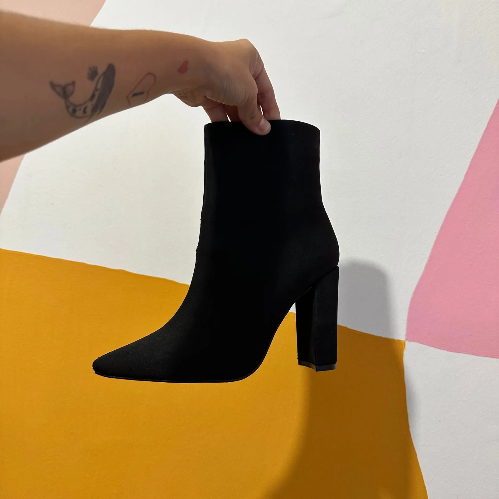 Sleek Black Satin Boots