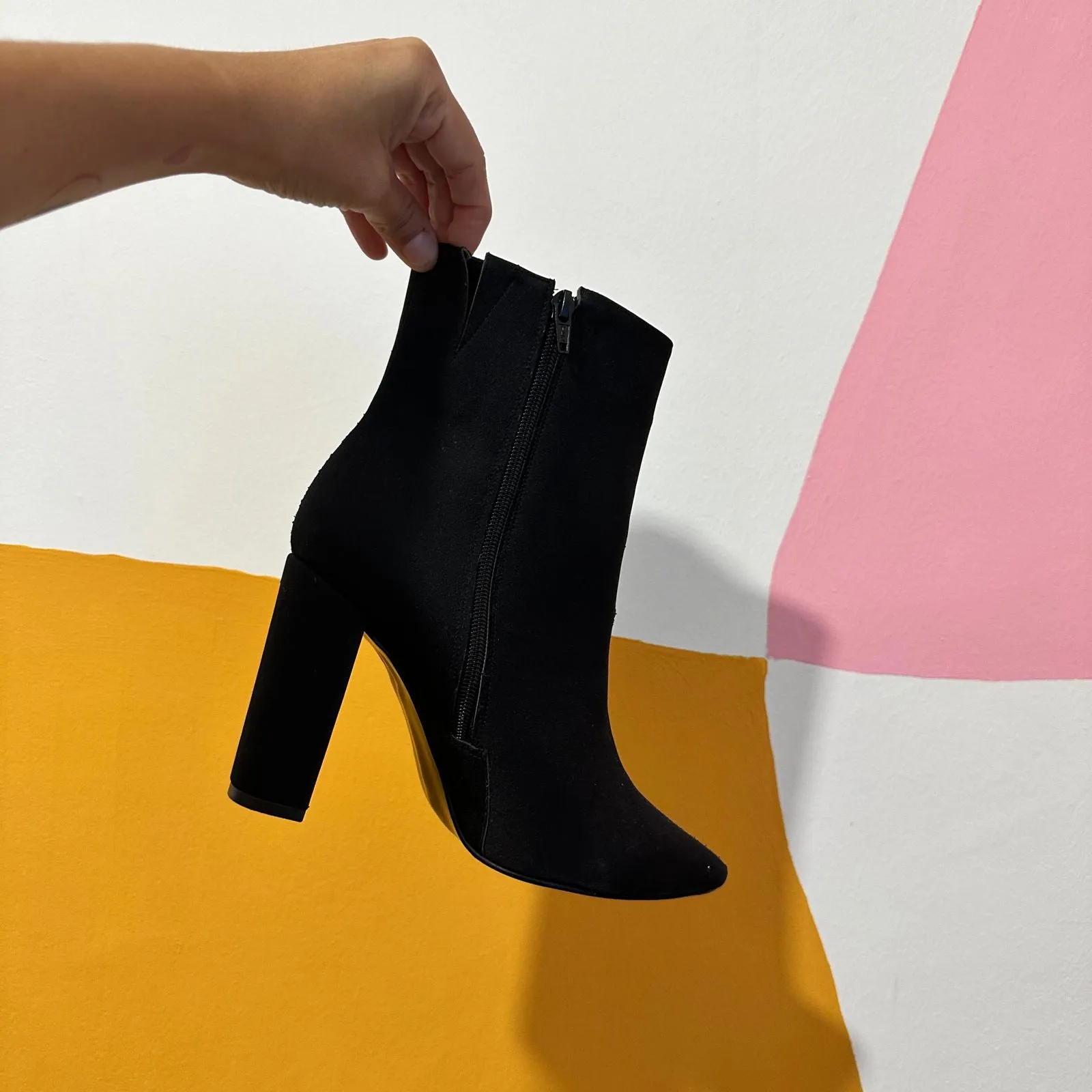 Sleek Black Satin Boots