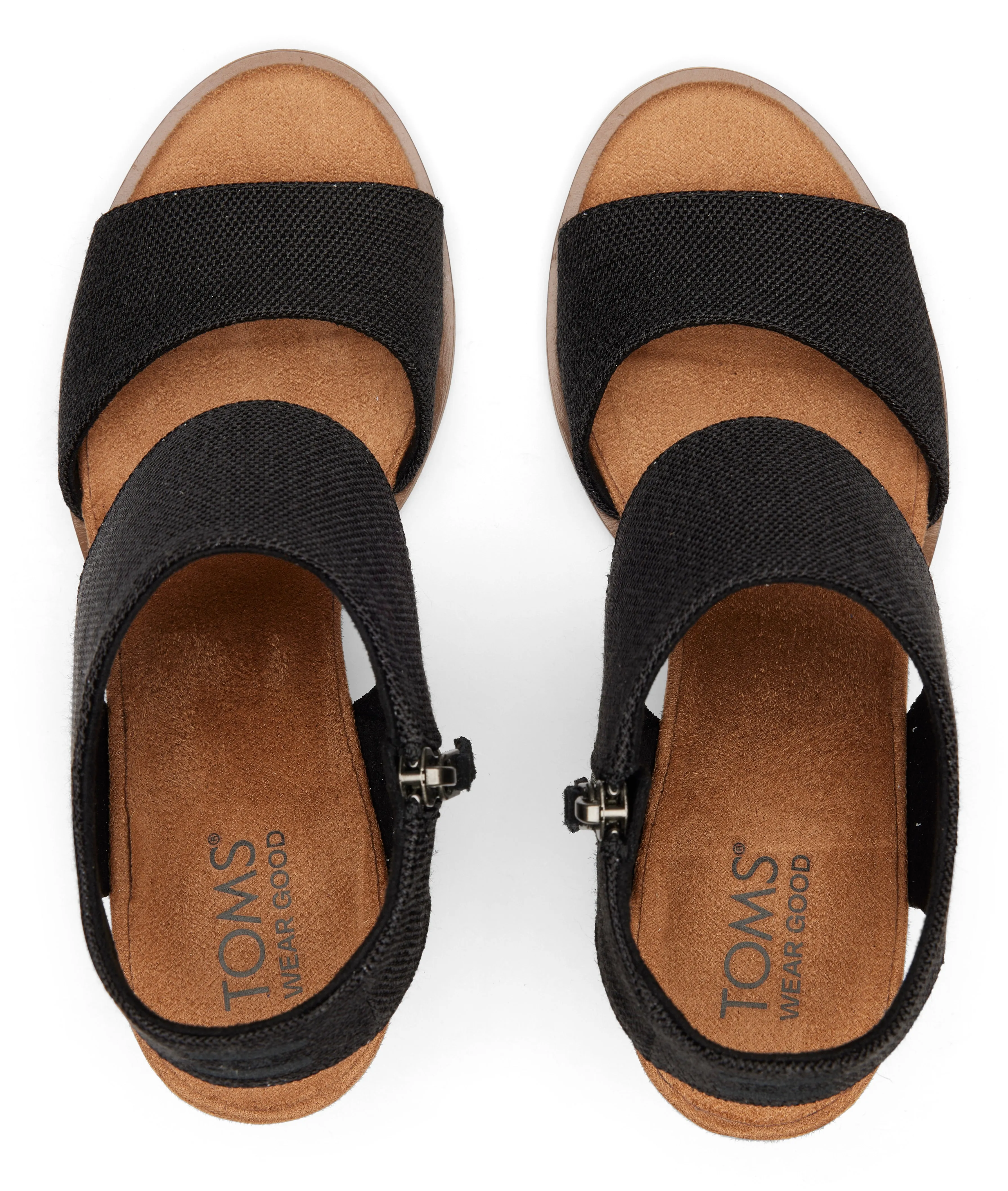 Cutout Sandal - Black Melange Woven