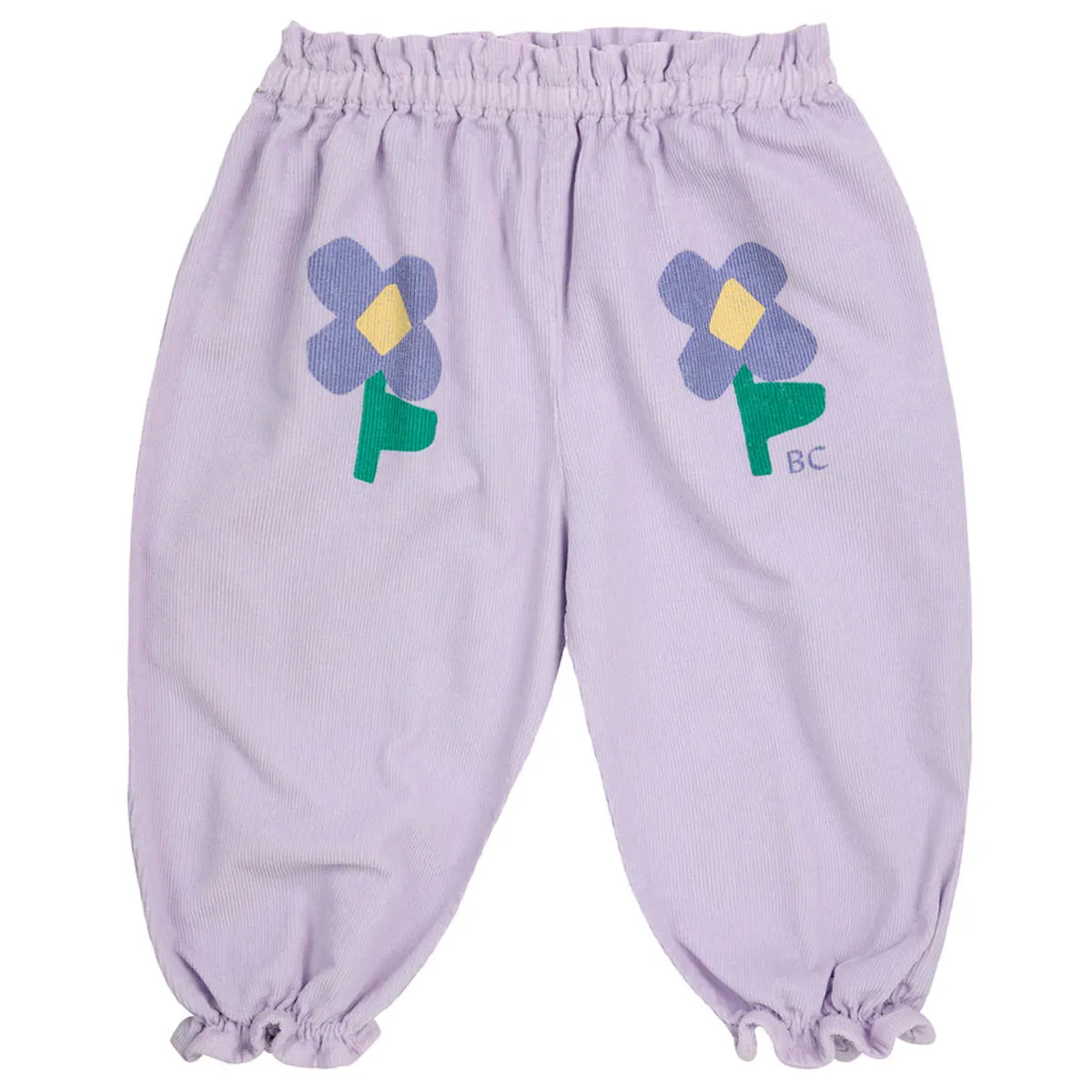 Bobo Choses Kids Baby Pansy Flowers Paperbag Trousers - Lavender Purple