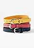 Pack of 3 Faux Leather Belts by bonprix