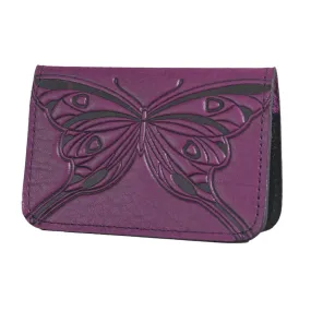 Butterfly Orchid Leather Card Holder