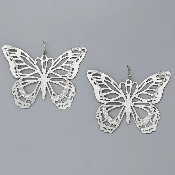 Butterfly Cutout Filigree Earrings