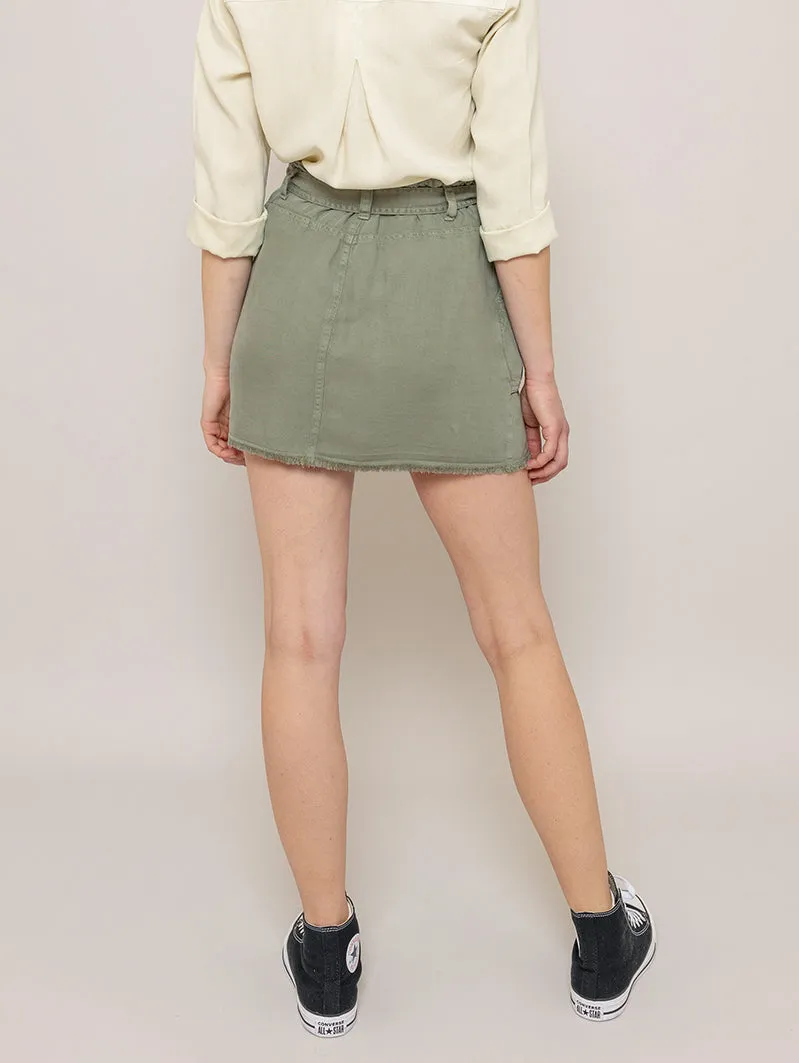 Army Moss Utility Skirt - Sunny