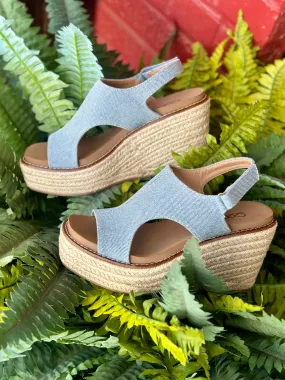 Denim Freddie Wedge Sandals by Corky's