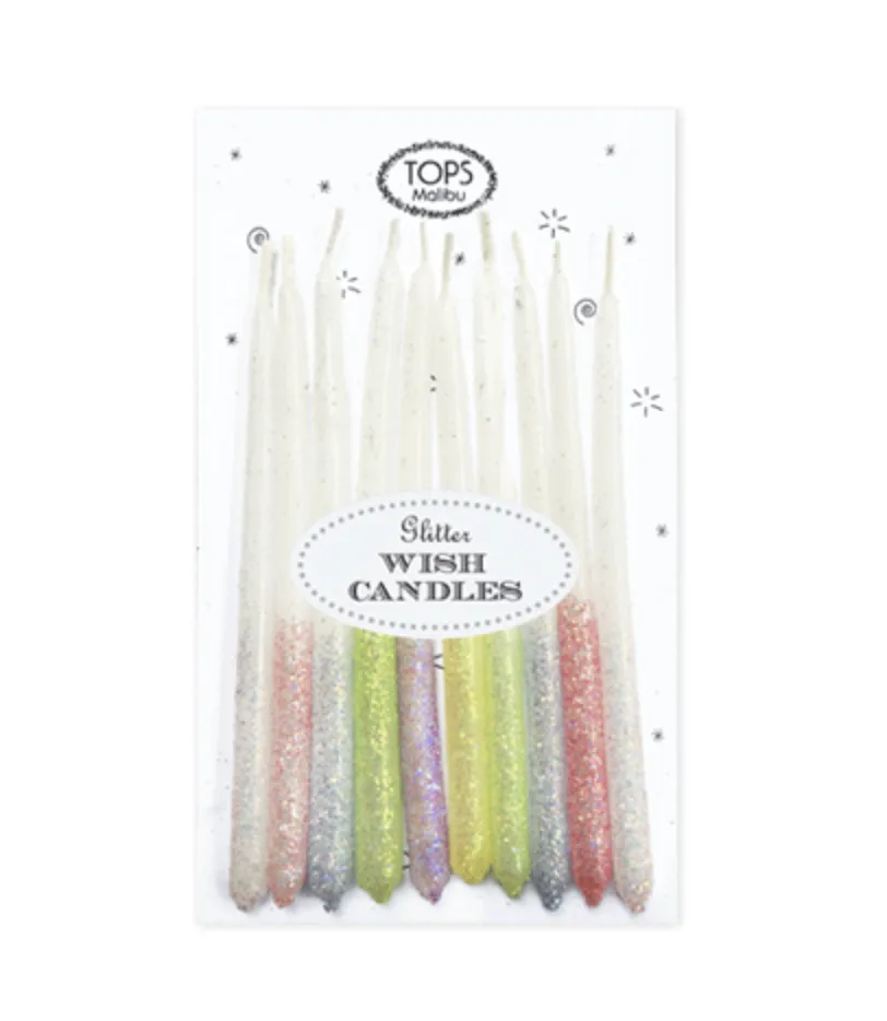 Multi-Color Glitter Wish Candles