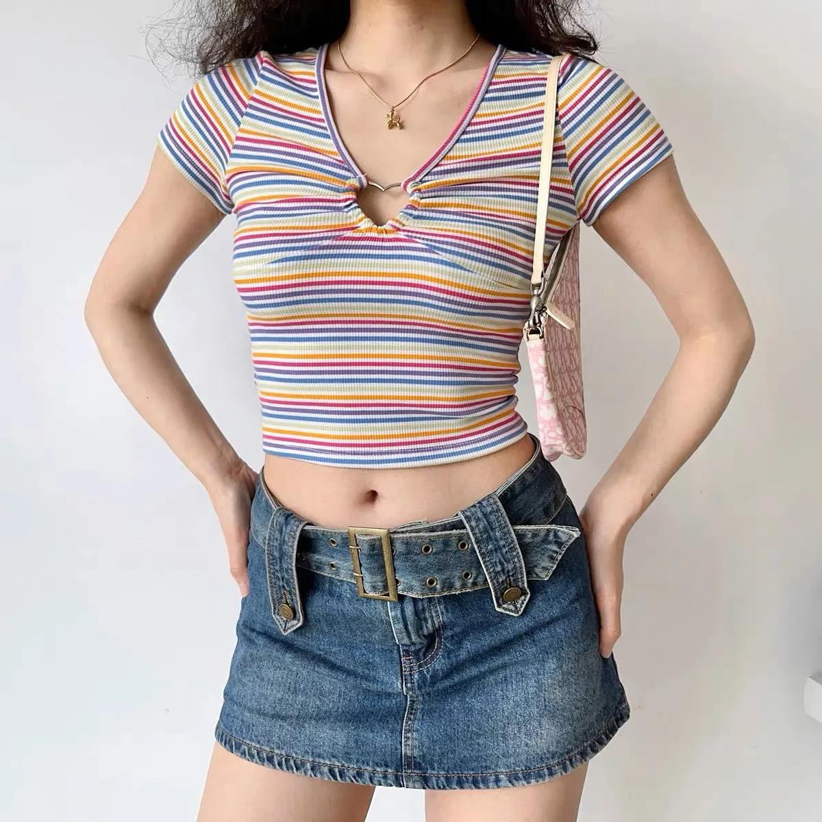 Colorful Heart Ring Blouse