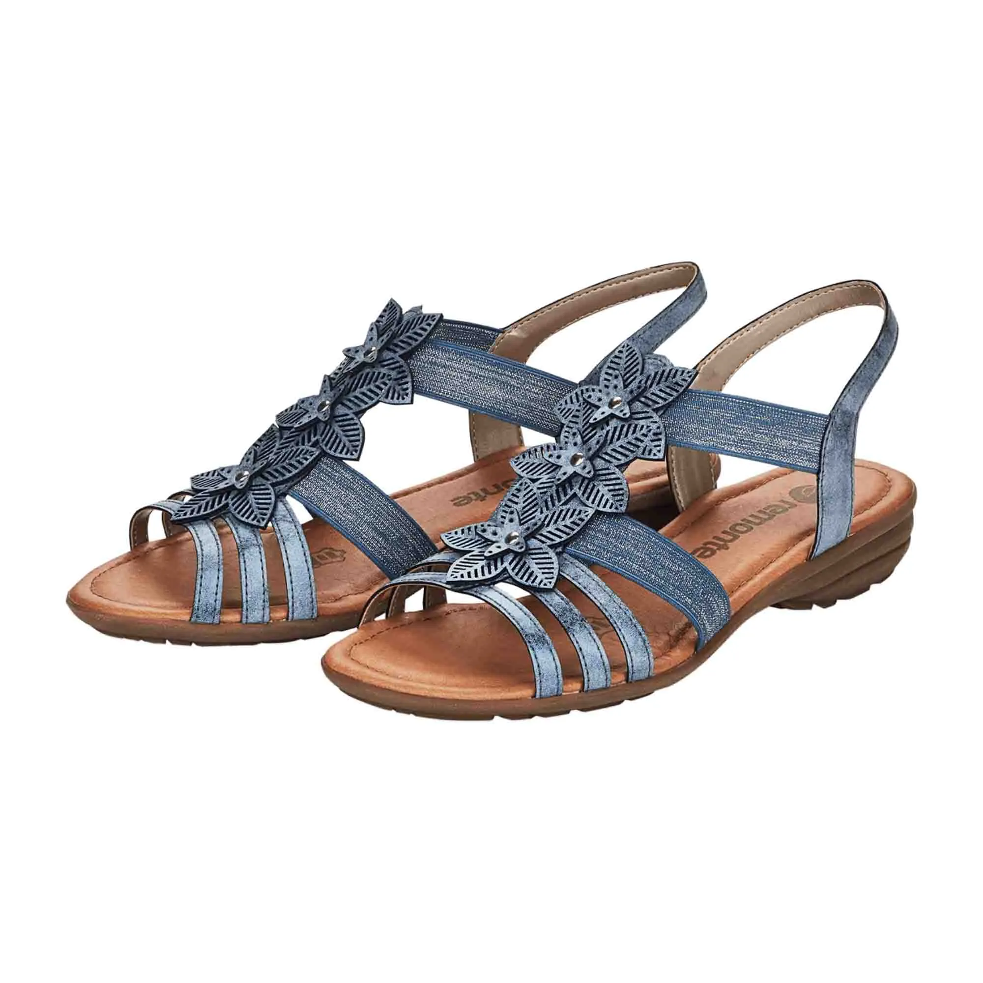 Stylish and Comfortable Blue Kunstleder Strap Sandals for Women by Remonte