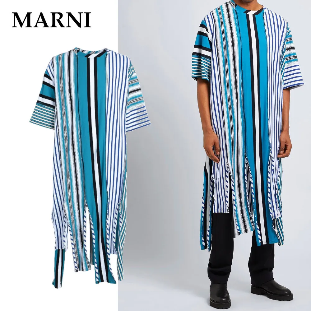 Marni Crew Neck - Stripes Cotton Oversized Designers