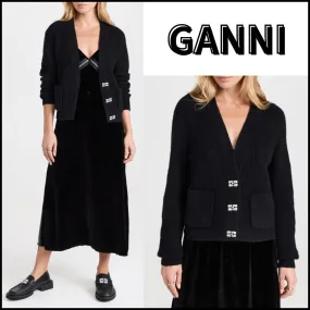 Ganni Long Sleeves Plain Office Oversized