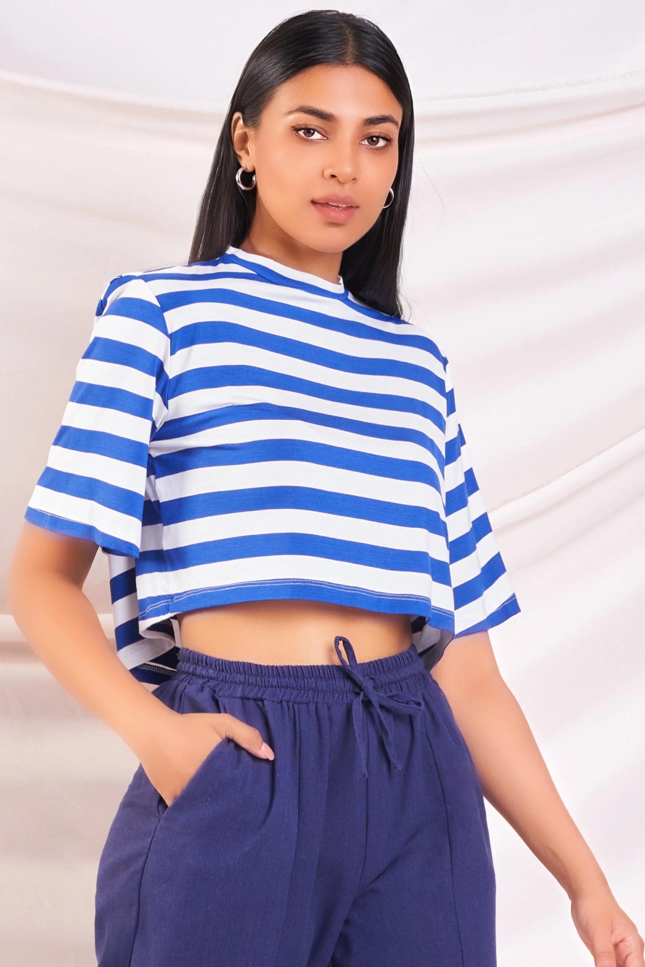 Striped Cropped T-Shirt