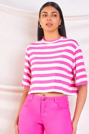 Striped Cropped T-Shirt