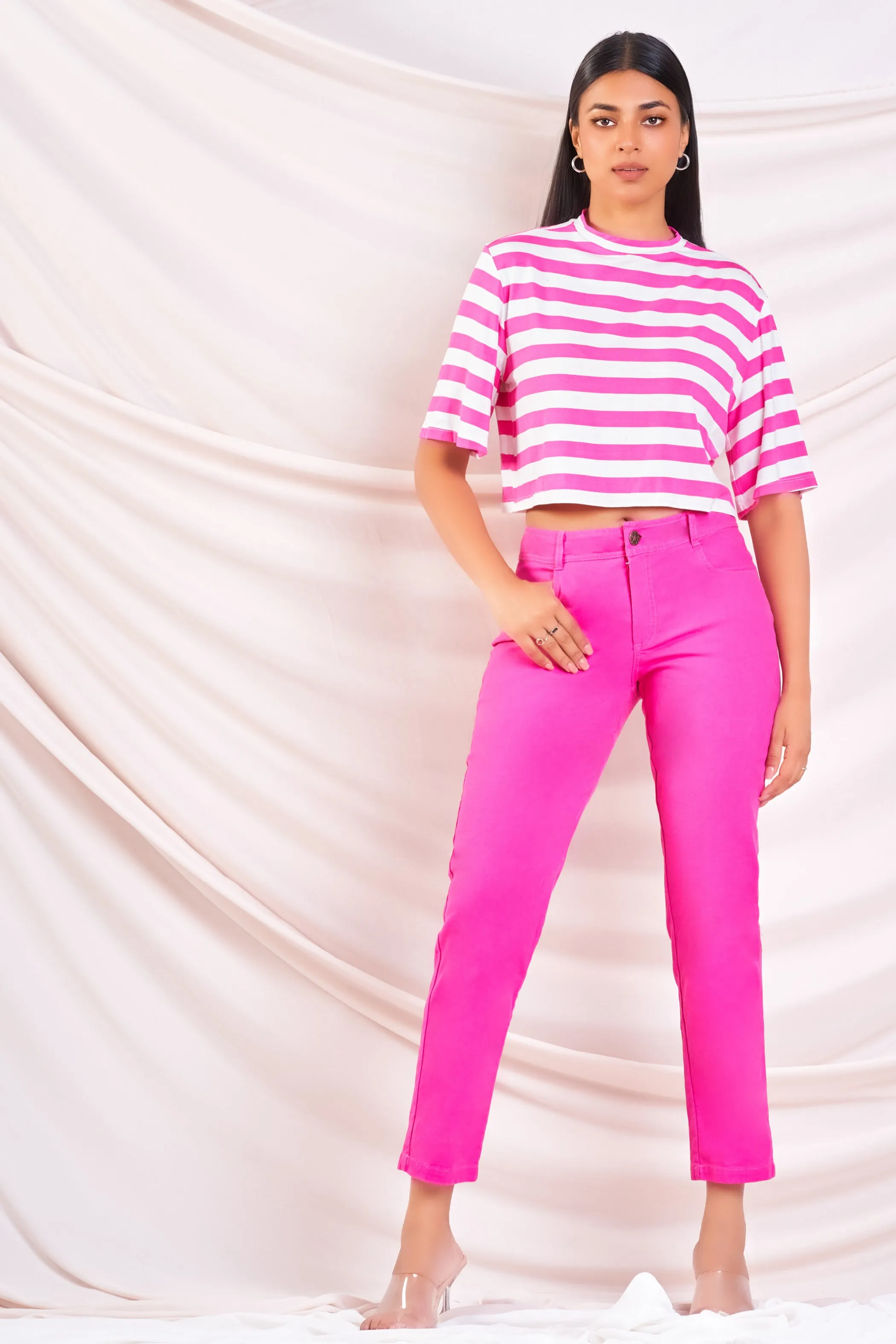 Striped Cropped T-Shirt