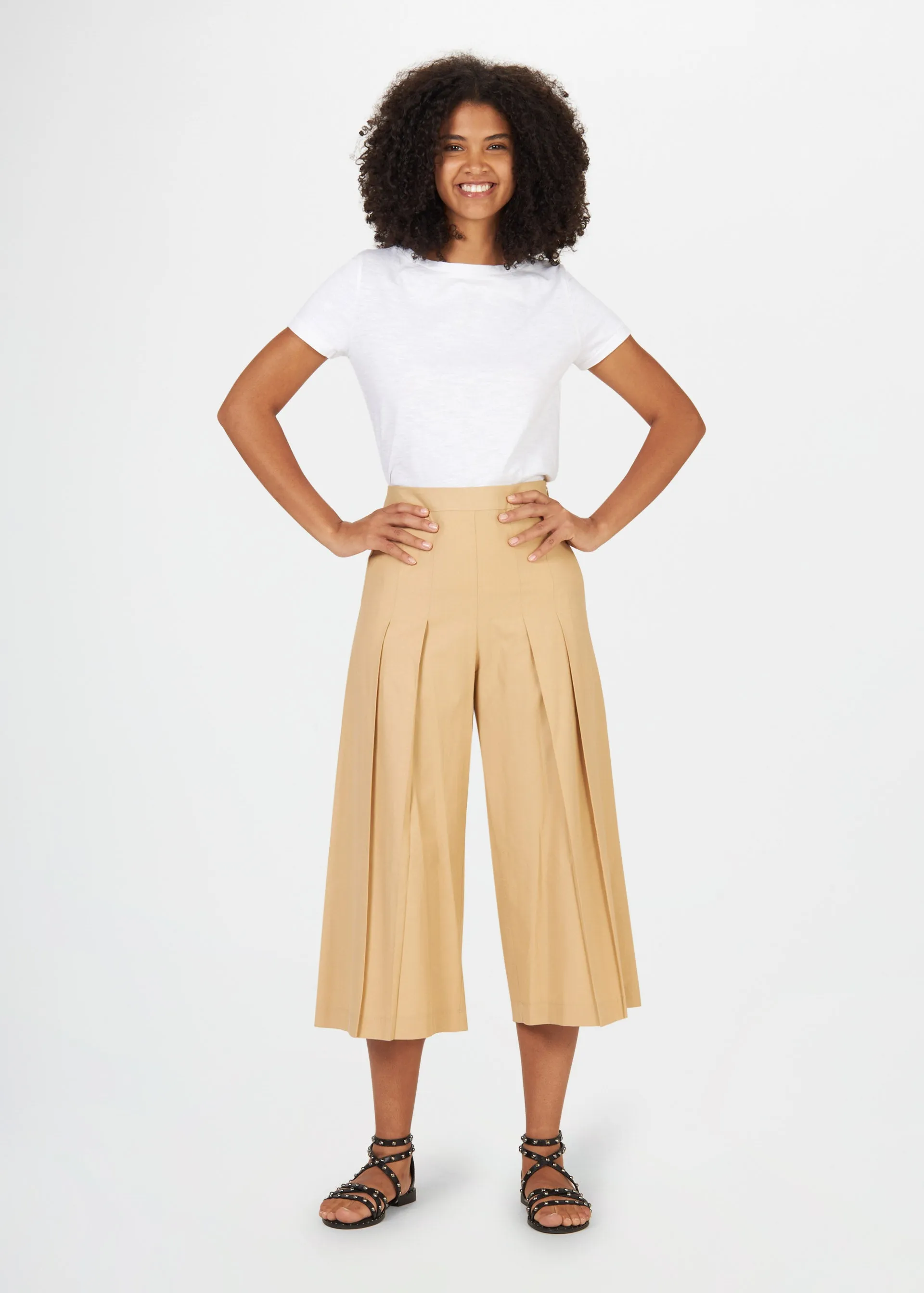 Wide Leg Cropped Pants