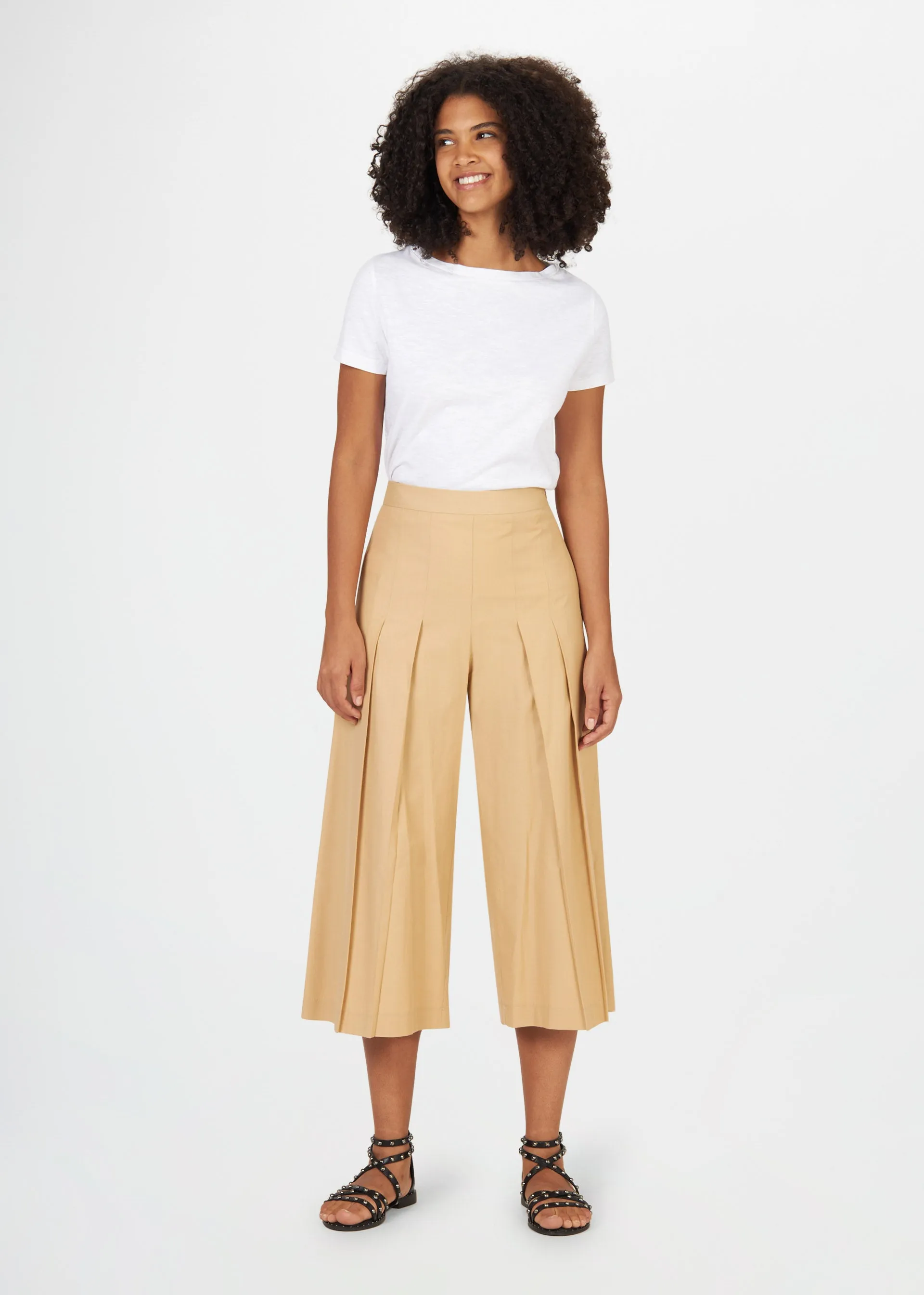 Wide Leg Cropped Pants