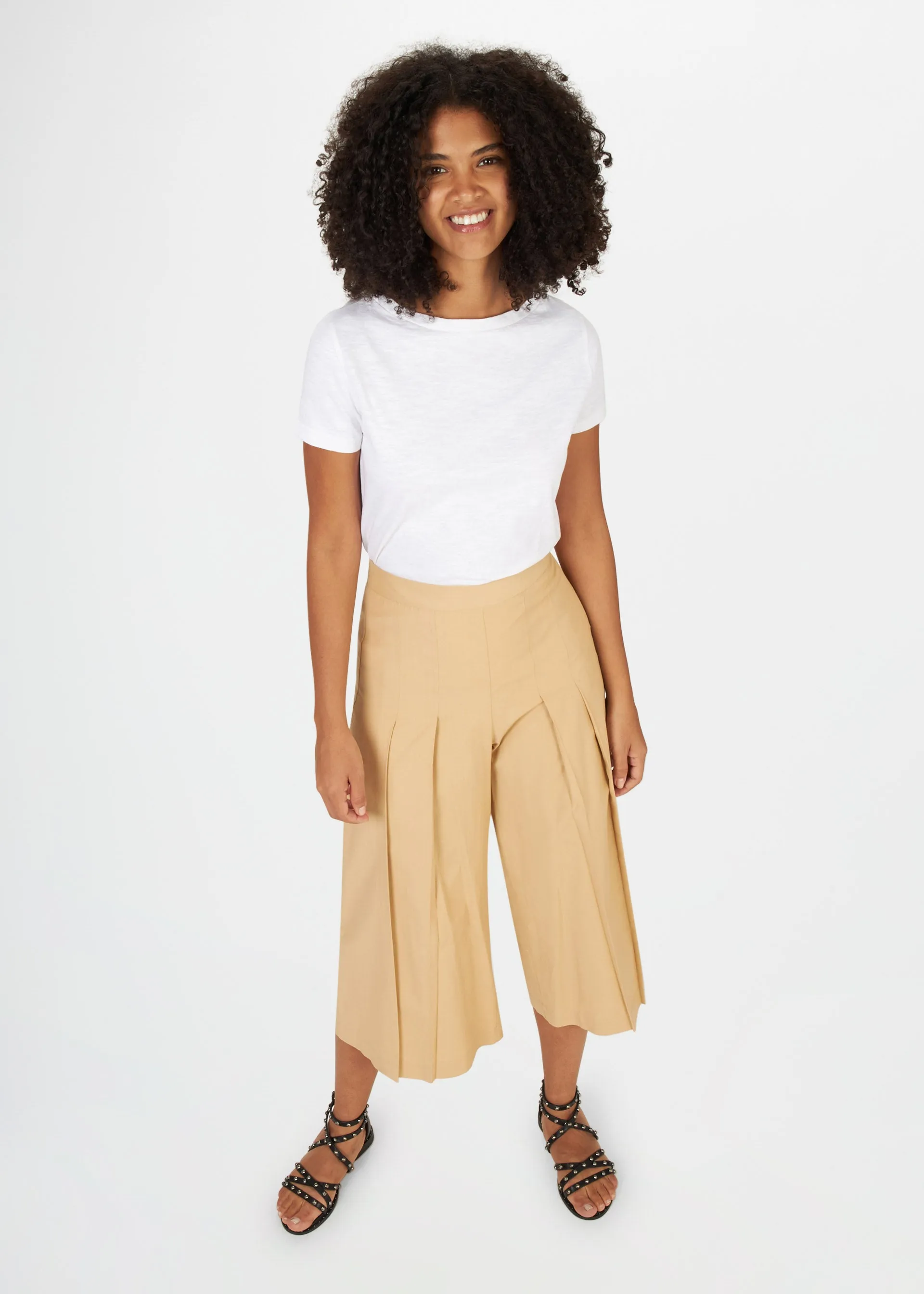 Wide Leg Cropped Pants