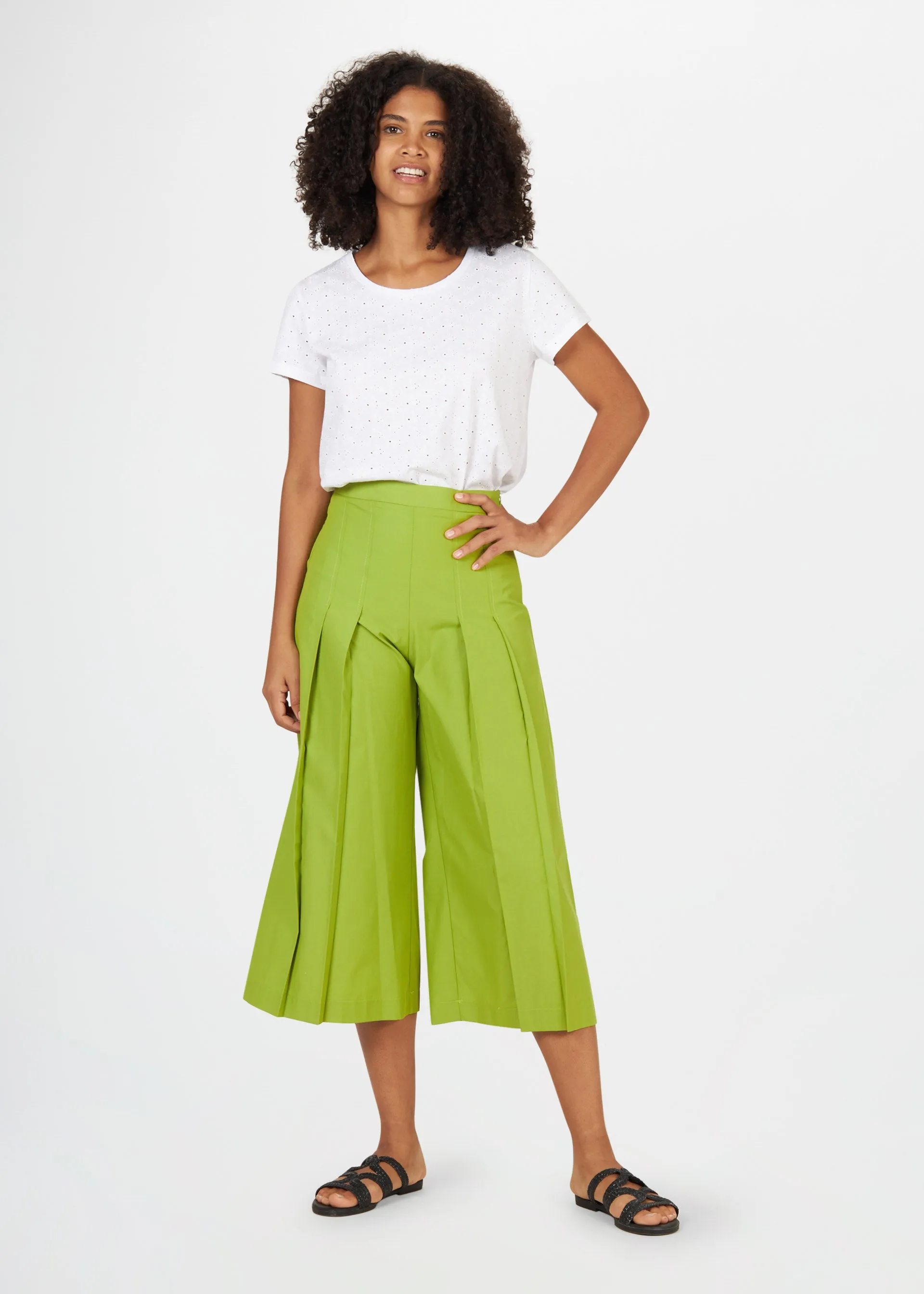 Wide Leg Cropped Pants