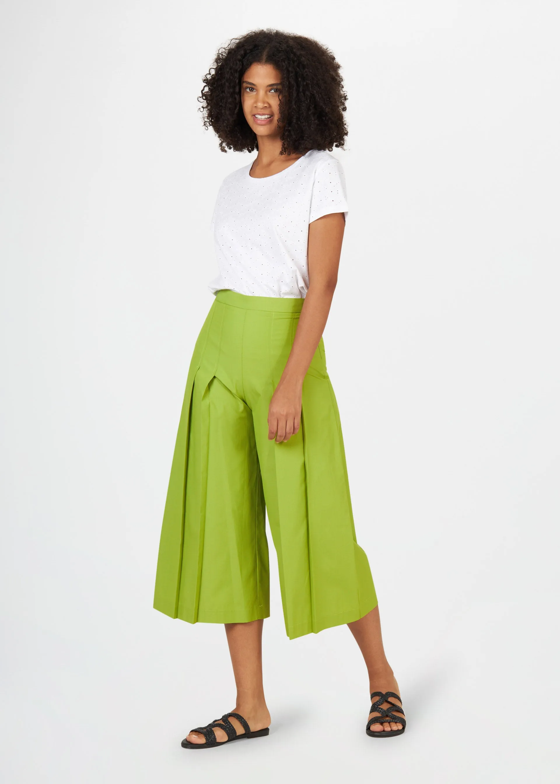 Wide Leg Cropped Pants