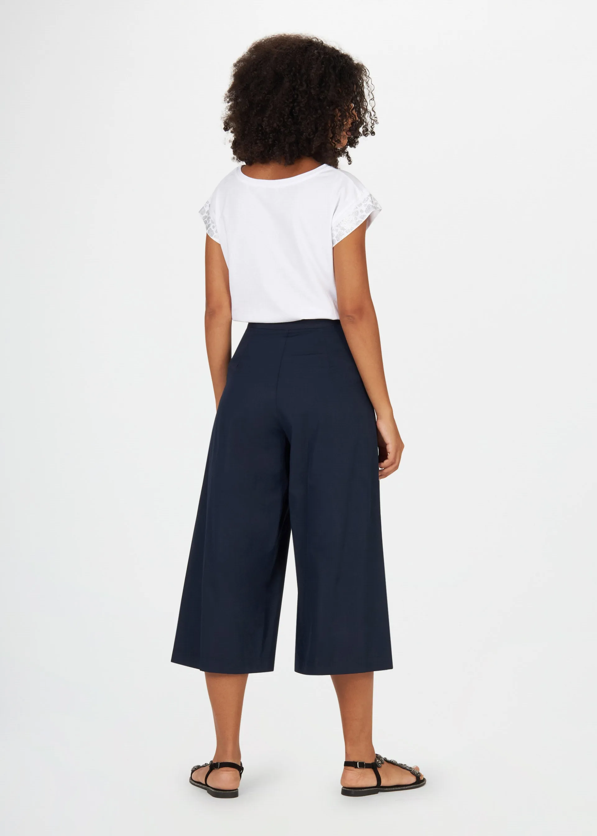 Wide Leg Cropped Pants