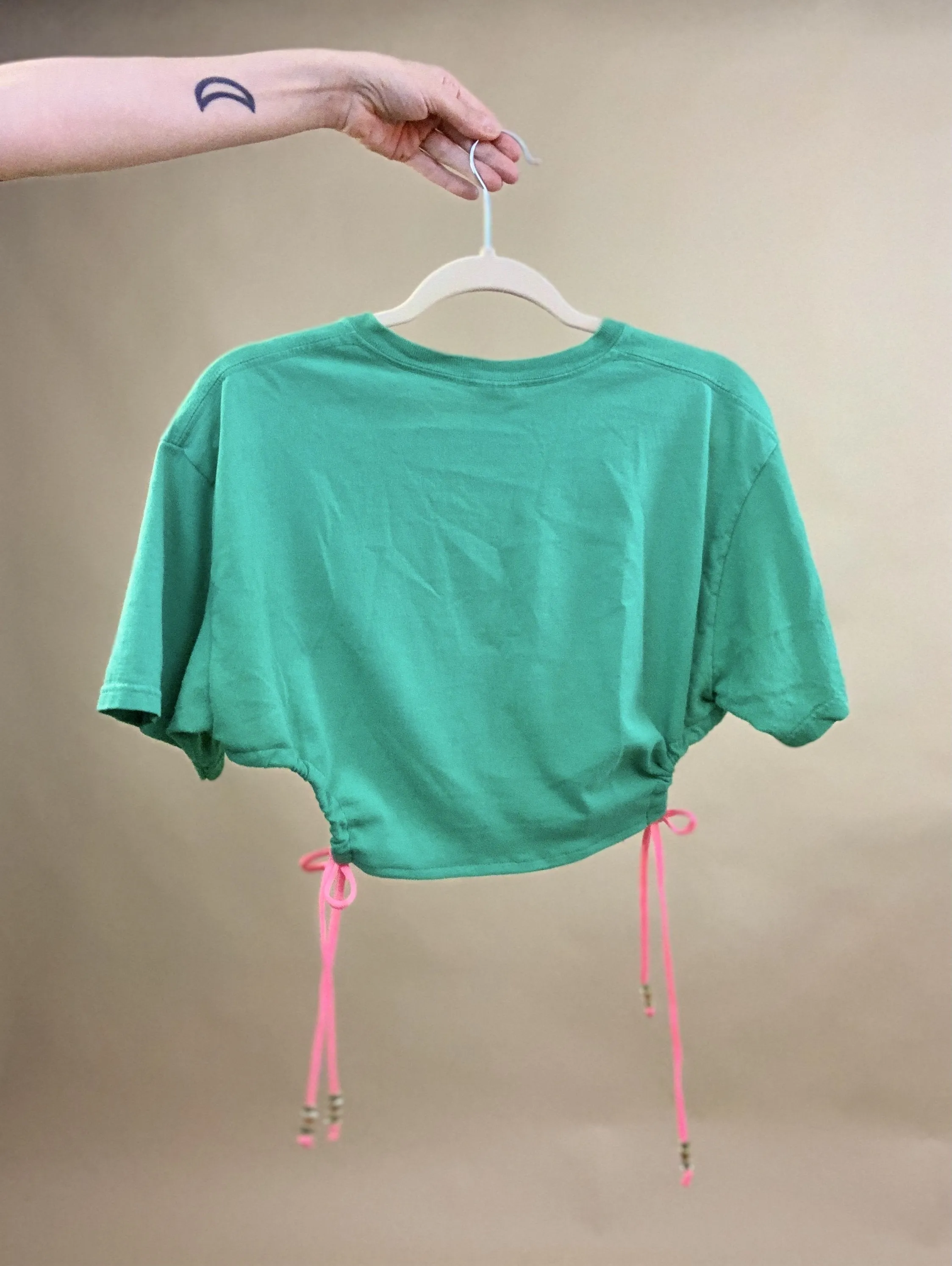 Custom Ruched Side Cutout Tee