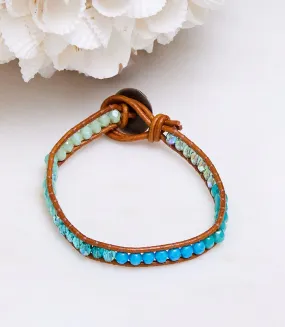 beaded leather bracelet