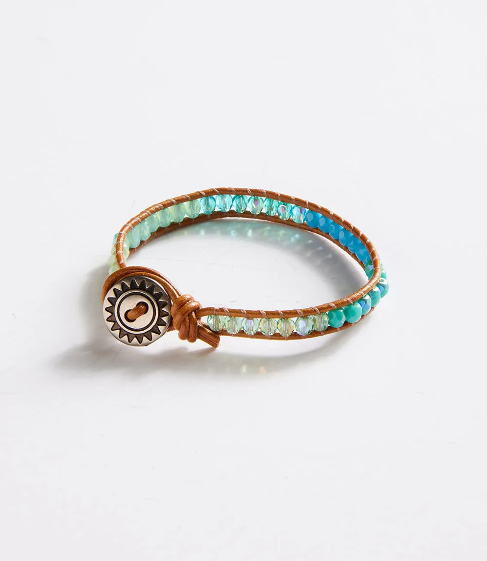 beaded leather bracelet