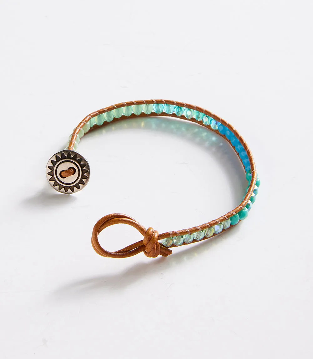 beaded leather bracelet