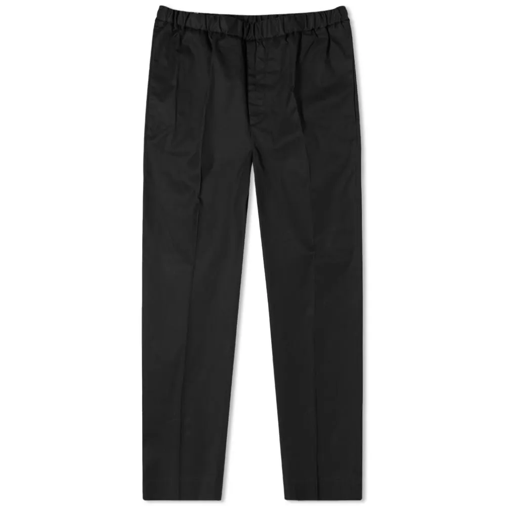 Designer Black Cropped Pants with Drawstring