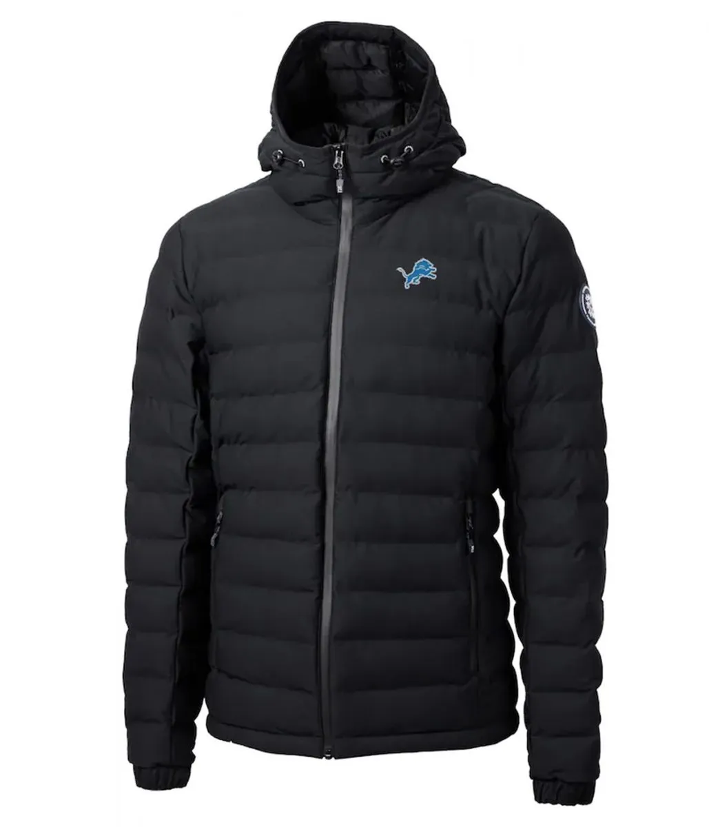 Ridge Repreve Detroit Lions Mission Puffer Black Jacket