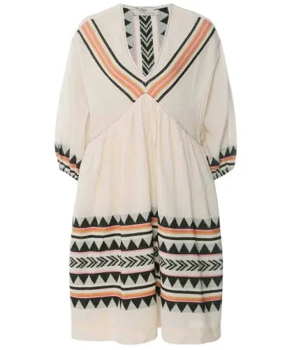 Devotion Twins Cream Lindos Cotton Mini Dress | Jules B